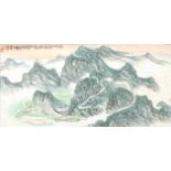 Sande Quan, The Great Wall of China, multi-media calligraphy and seal marked,
