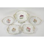 A 19th century part dessert service,