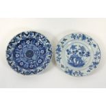 Two 19th century Chinese porcelain blue and white plates,
