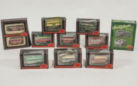 A large collection of boxed Exclusive FIrst Editions buses, to include Bristol MW, Halifax,