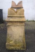 Two Victorian glazed stoneware chimney pots,