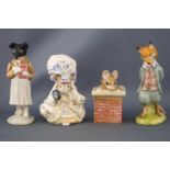 Four Beswick Beatrix Potter figures, 'Tom Thumb', 8cm high; 'Pickles',