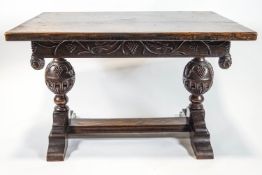 An oak refectory style dining table,