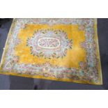 A large Chinese full pile wool rug,