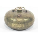 A Chinese brass hot water carrier, possibly 18th/19th Century,