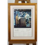 A signed Two Ronnies photograph of the "Fork Handles" sketch and attendant certificate,