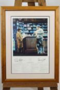 A signed Two Ronnies photograph of the "Fork Handles" sketch and attendant certificate,