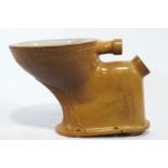 A 19th century saltglazed stoneware lavatory bowl,