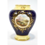 A Coalport porcelain baluster vase,