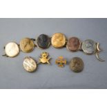 A collection of jewellery to include: A lava cameo bracelet (damaged);