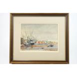 Kenneth Green, Docks, watercolour, signed and dated lower right,