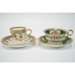 A Minton pattern No 614, tea cup and saucer, circa 1810 - 1815,