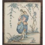 Indian school, 20th century, Mother and Child, watercolour on silk,