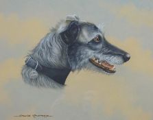 David Andrews, two commission dog portraits, 'Snert the Jack Russell', 31cm high x 25cm wide,