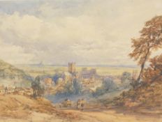 William Callow (1812-1908), Wells, watercolour, signed and inscribed lower left, 28cm x 37.