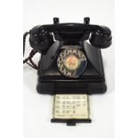 A GPO Bakelite King Pyramid 232 working telephone