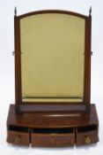 A 19th century mahogany and boxwood strung swing frame mirror,