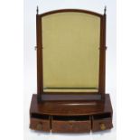 A 19th century mahogany and boxwood strung swing frame mirror,