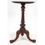 A Victorian mahogany tripod occasional table,