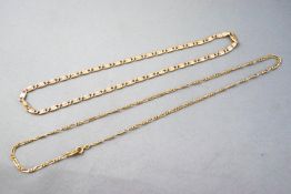 A collection of two chain necklaces.