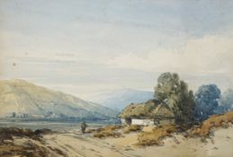 Attributed to William Callow, landscapes, watercolours, a pair, 26.