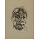 Joyce Cary, Self portrait, charcoal, signed with initials lower right, and again in pencil, No 15,