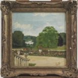 E.L. Garnier, Garden Views, oil on canvas