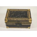 A Victorian 'DIamond Jubilee Patent Dispatch Box', by Allibhoy Vallyee & Sons,