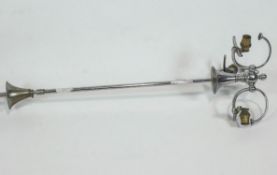 An Art Deco chrome 3 branch light fitting,