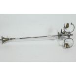 An Art Deco chrome 3 branch light fitting,