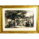 After Frith, 'An English Merry Making in the Olden Times', etching,