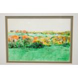 Helen Pollock, Autumn at Bisley, acrylic, signed lower right,