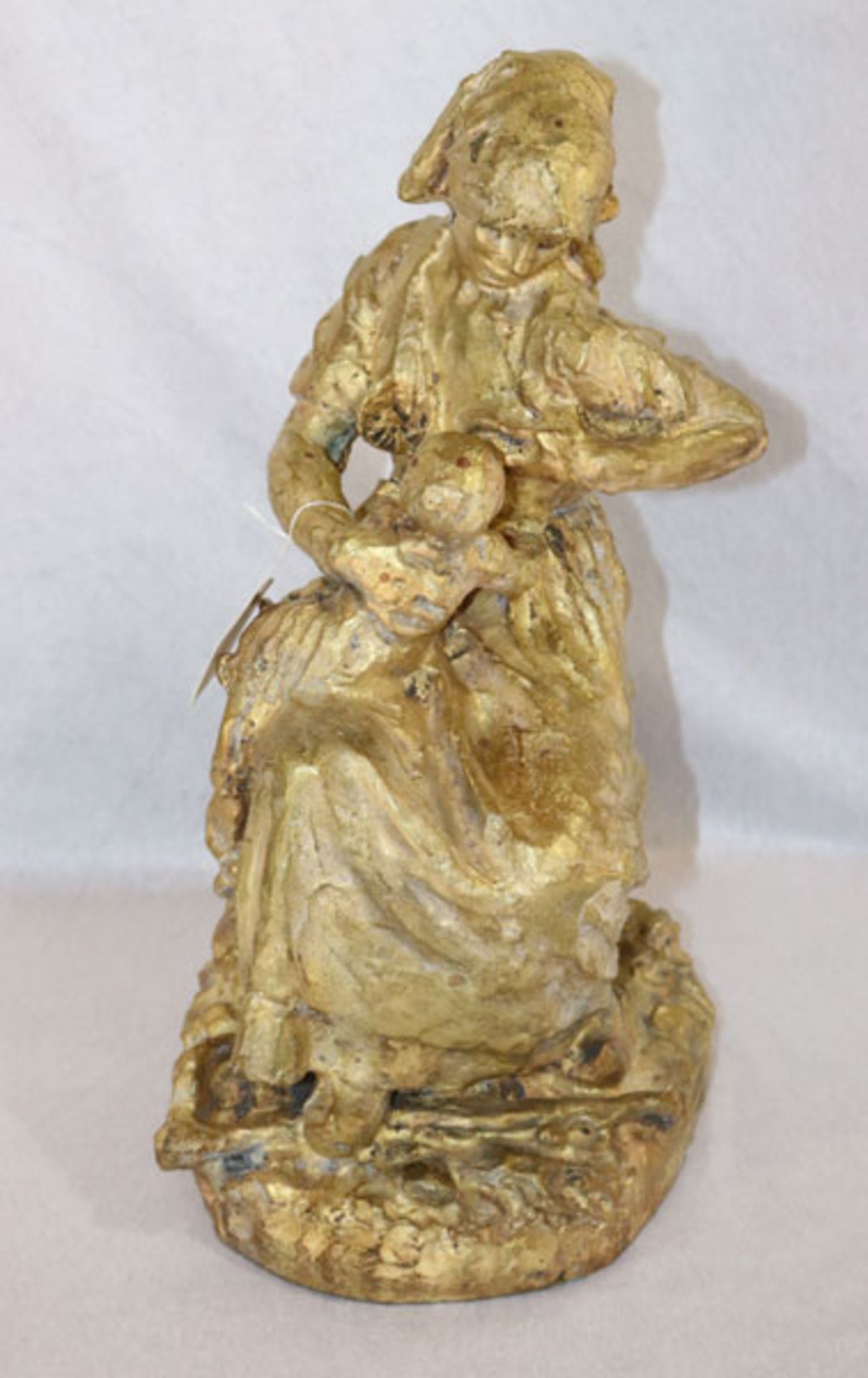 Bronzeskulptur 'Mutter mit Kind', signiert Dalou, Aimé-Jules, * 1838 Paris + 1902 Paris,