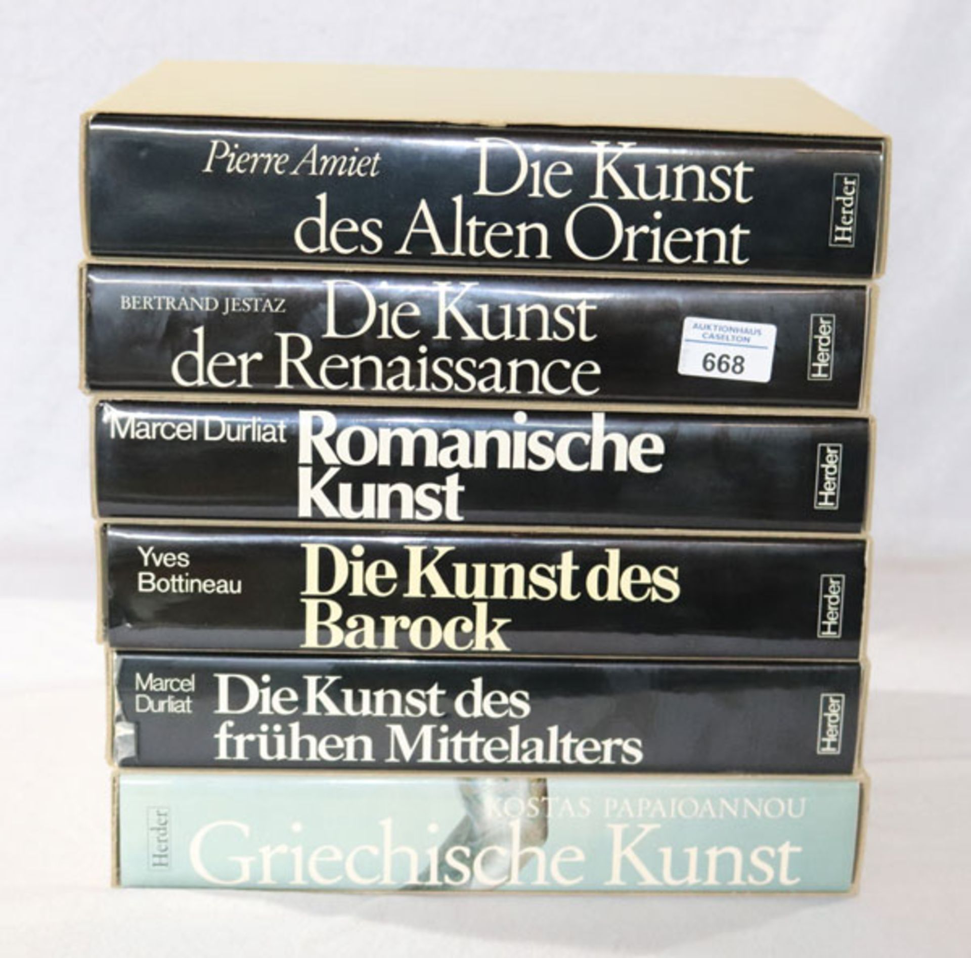 Konvolut von 6 Kunstbücher: Griechische Kunst, Romanische Kunst, Die Kunst des Barock, Die Kunst des