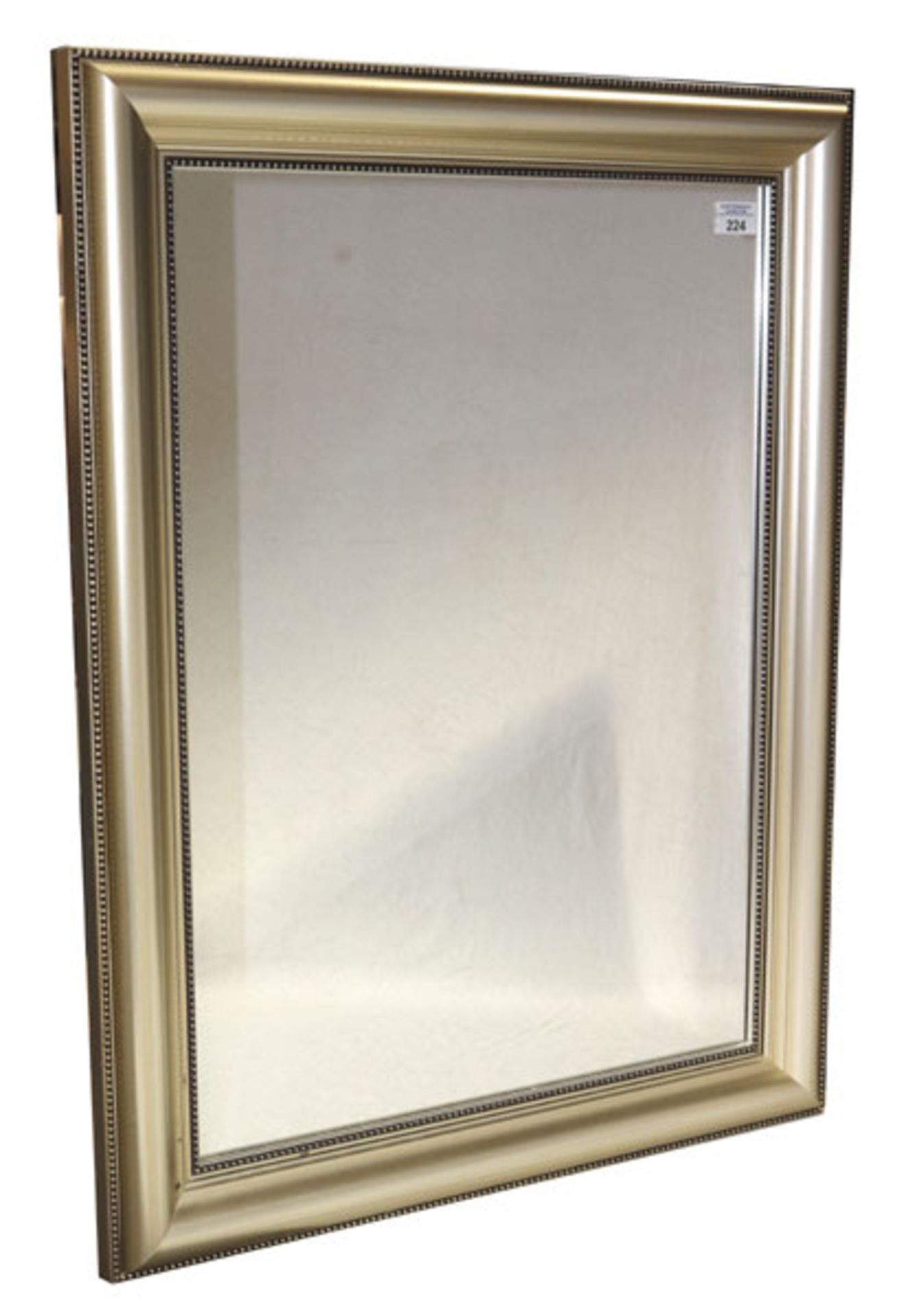 Wandspiegel, beige/gold gerahmt, Rahmen leicht bestossen, incl. Rahmen 83 cm x 63 cm