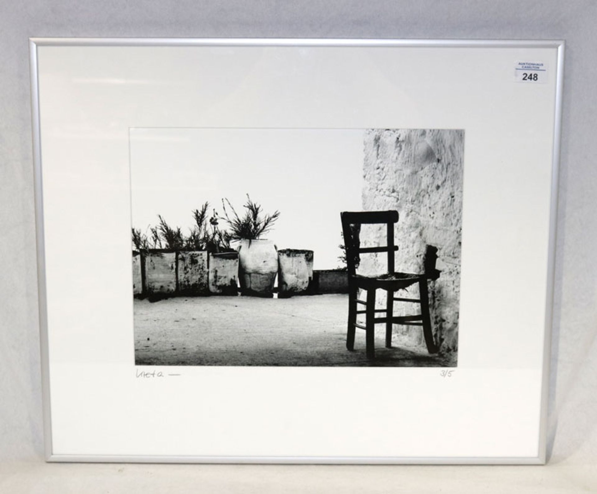 Foto 'Kreta', Nr. 3/5, mit Passepartout unter Glas gerahmt, incl. Rahmen 51 cm x 61 cm