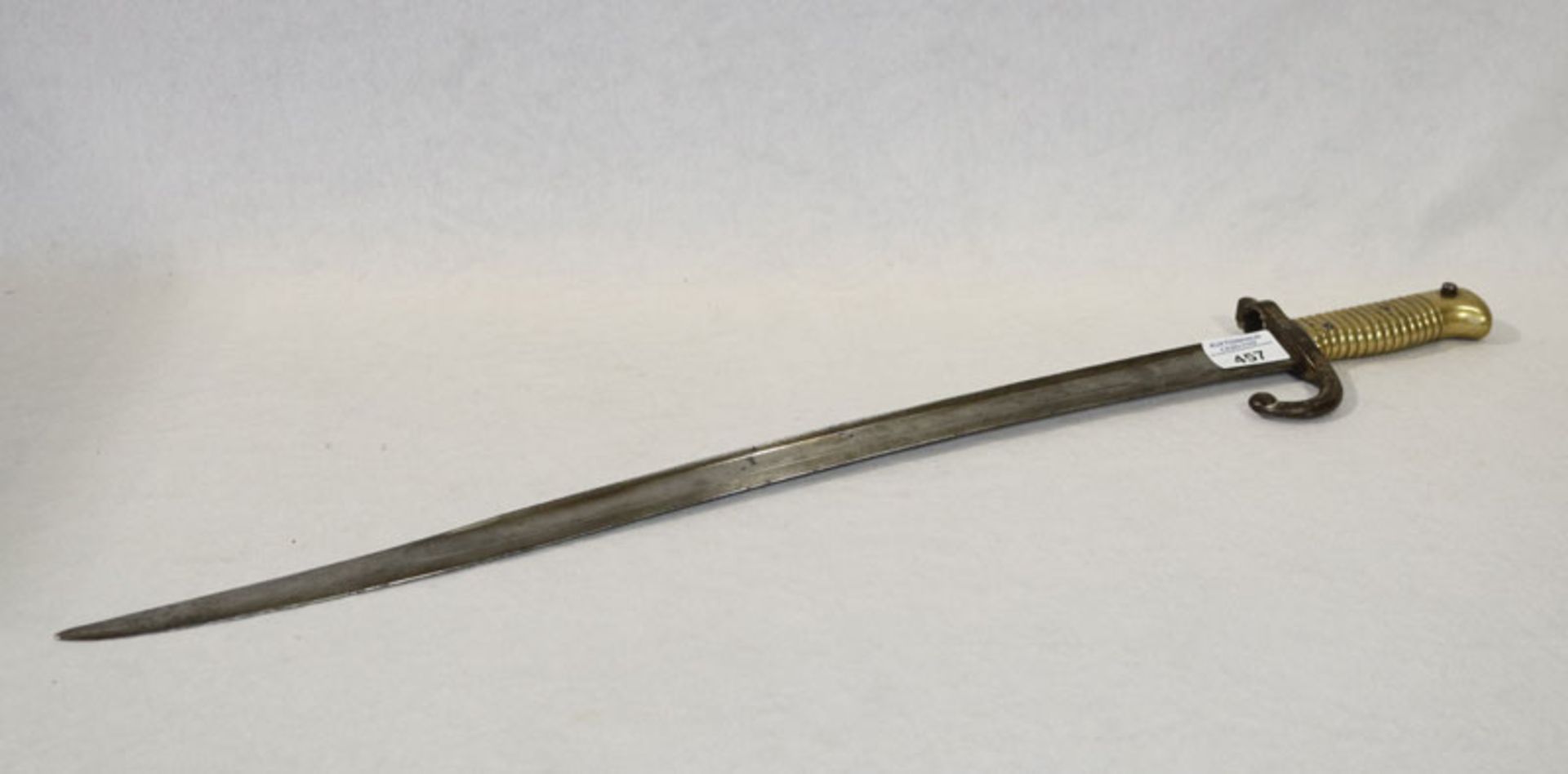 Seitengewehr, datiert 1861 ?, Gebrauchs- und Altersspuren, L 70 cm