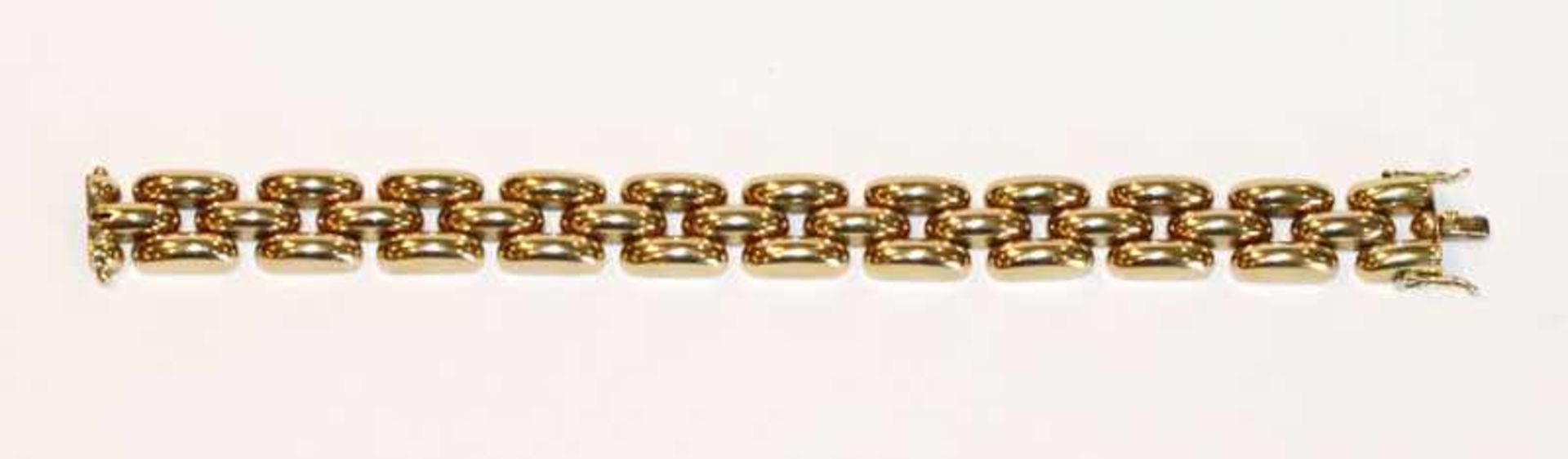 14 k Gelbgold (geprüft) Armband, 55 gr., L 19,5 cm