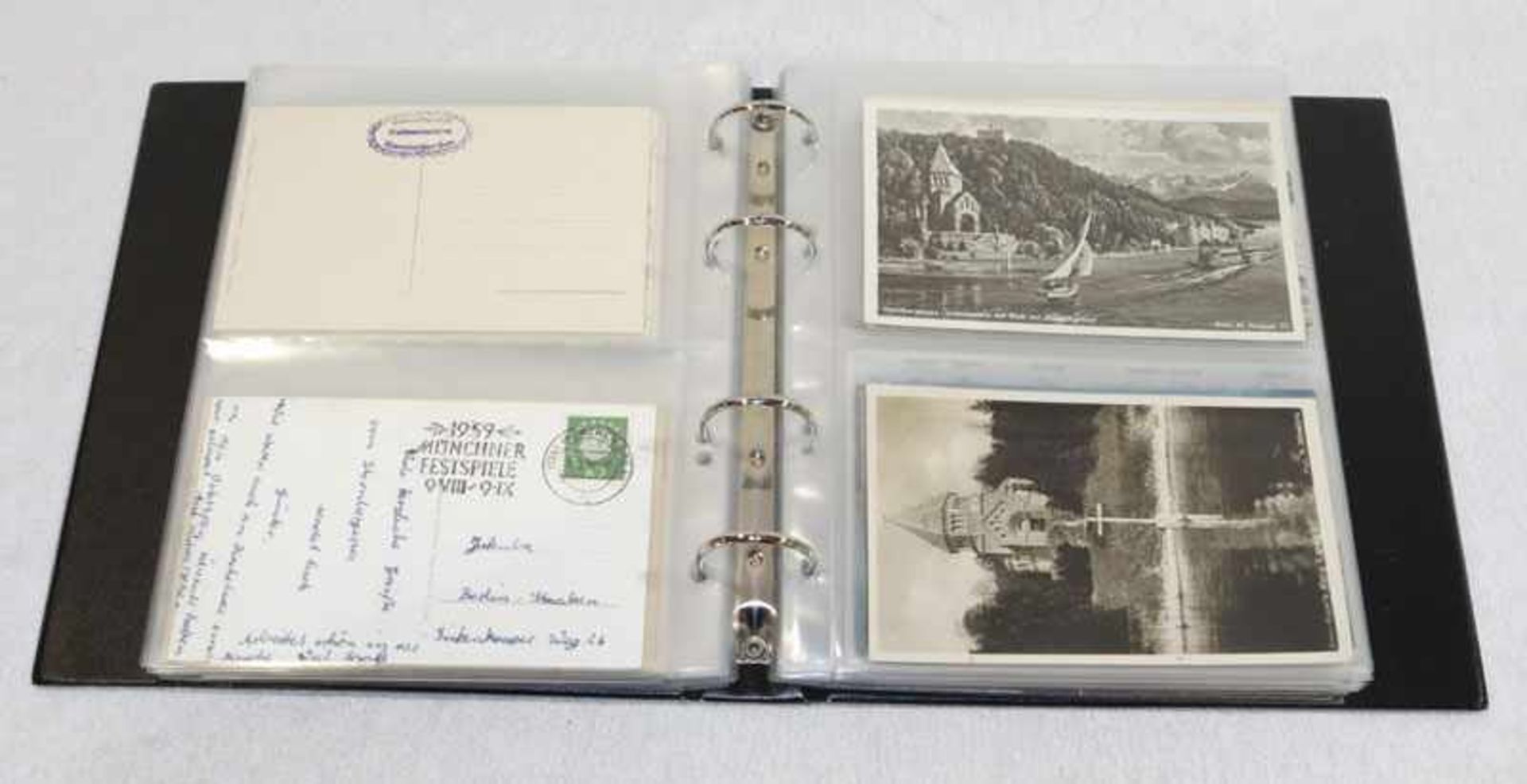 Postkartenalbum mit diversen Postkarten von Starnberg und Umgebung