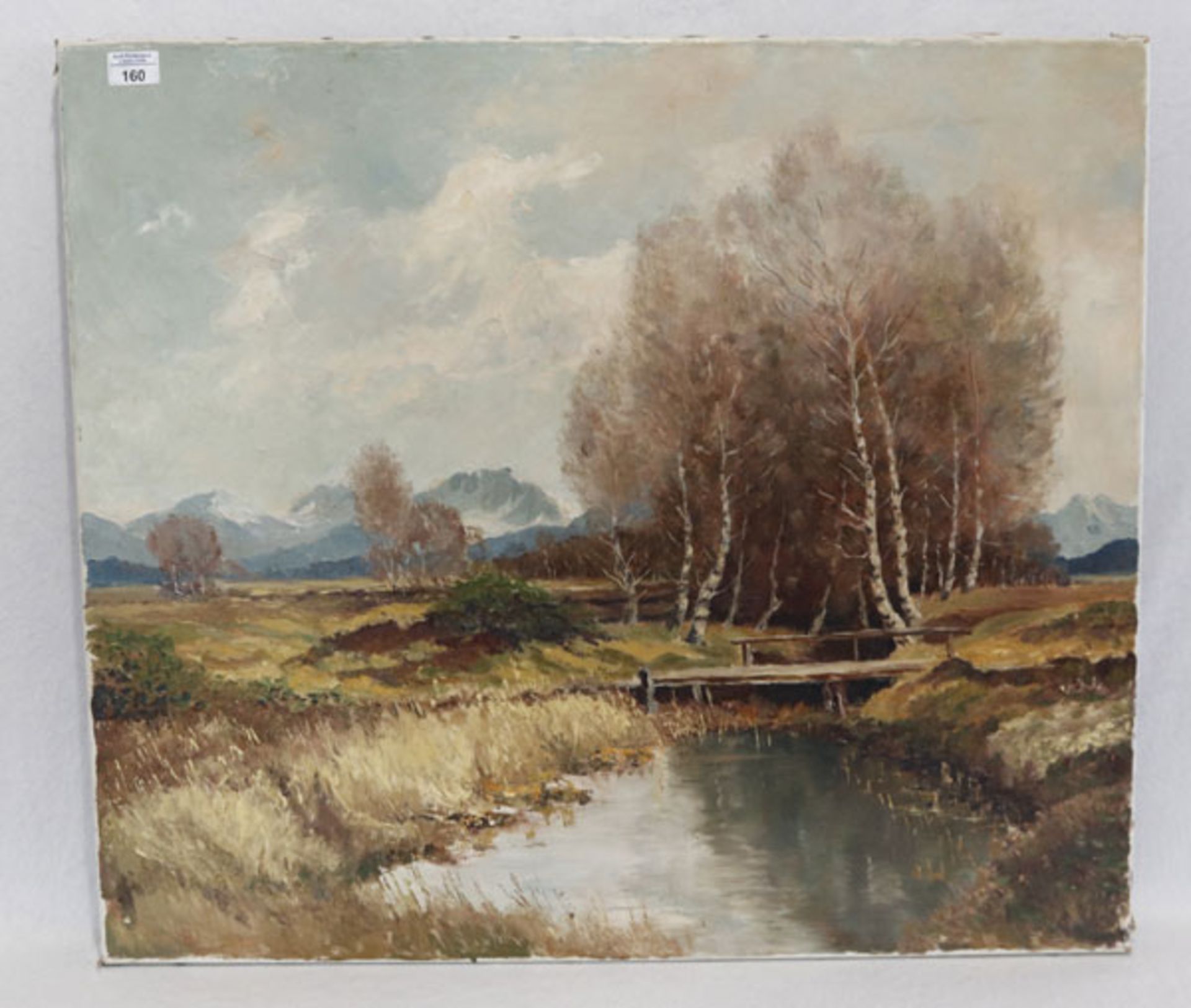 Gemälde ÖL/LW 'Voralpenlandschaft im Herbst', aus dem Nachlass von Haslbauer, Paul, * 1919 München +