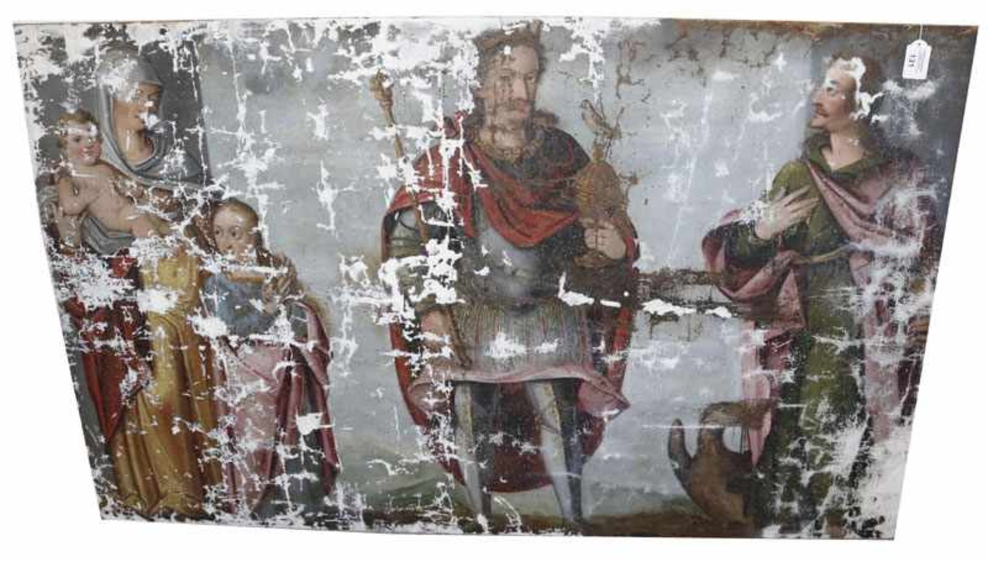 Gemälde vermutlich um 1550, 'Kaiser mit Anna Selbdritt und Hl. Johannes mit Adler', (nach Auskunft