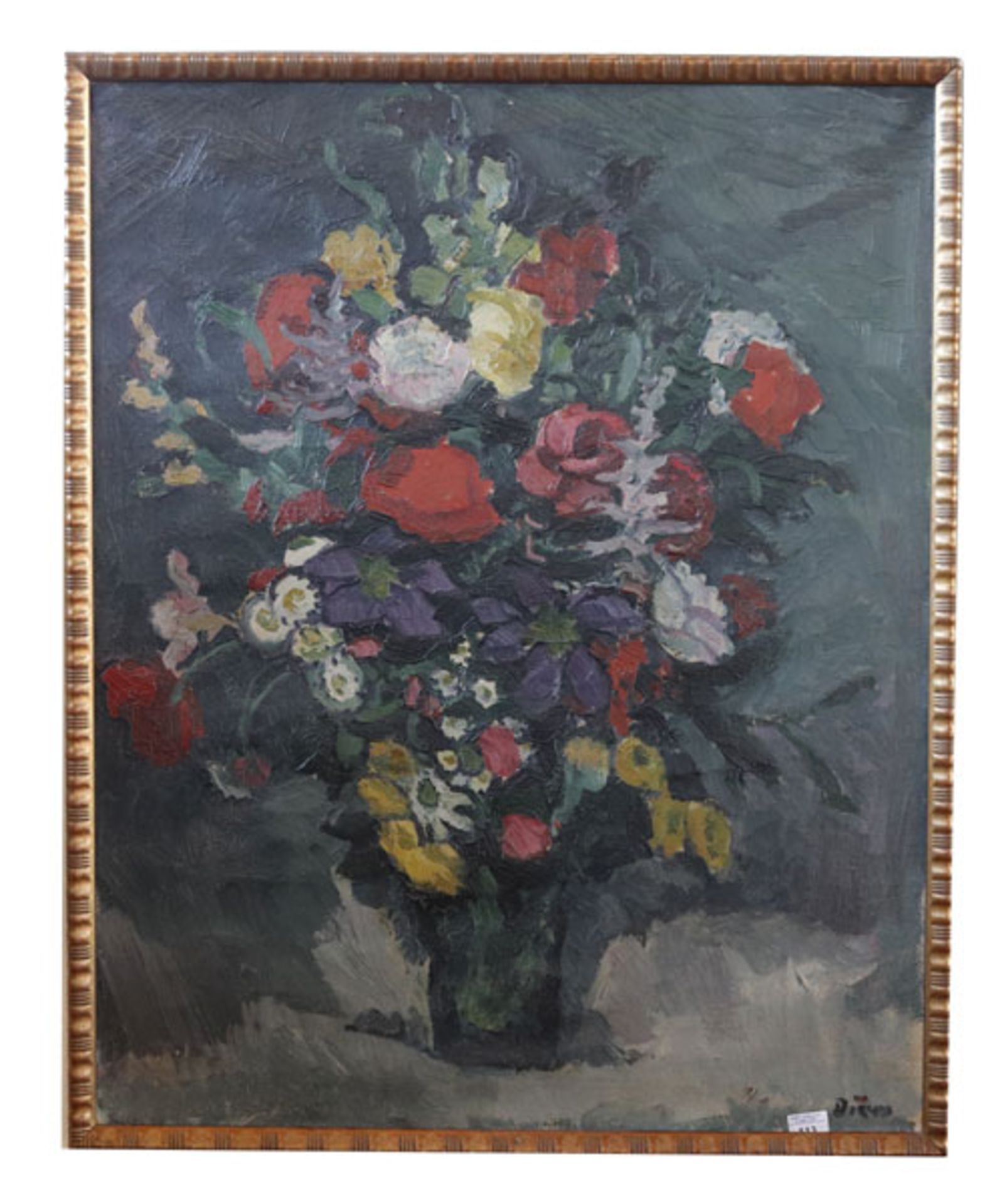 Gemälde ÖL/LW 'Blumenstillleben in Vase', signiert Diem, Peter Karl, * 1890 Stuttgart + 1956