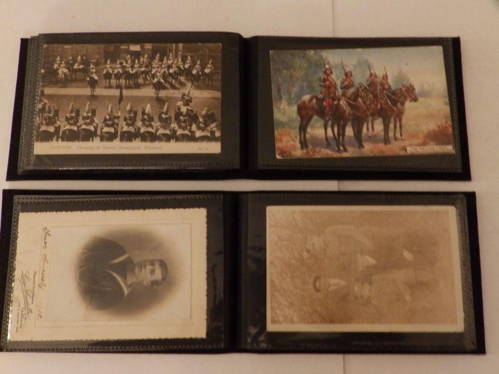 Two small albums of postcards – mainly military subjects.