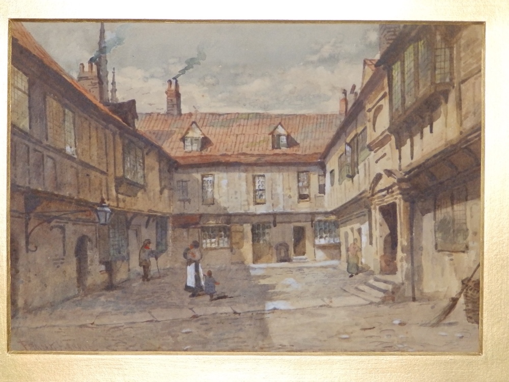 Frank Harris – Two watercolours – 'Evening in the City', 10.5” x 7.5” and 'William's College', 7” - Image 2 of 2