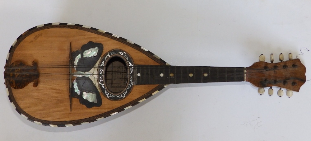 A mandolin by Francesco Salomone, Napoli., 23.5”.