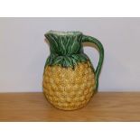 A Victorian majolica pineapple jug – a/f, 7.5” high.