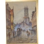 Frank Harris – Two watercolours – 'Evening in the City', 10.5” x 7.5” and 'William's College', 7”