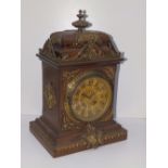 A gilt-metal mounted bracket clock in the French style, the eight day movement with rectangular