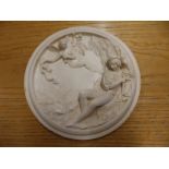 A circular resin plaque - 'Ferdinand & Aerial'