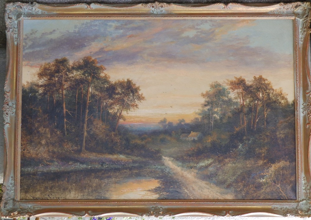 Henry Cooper- oil on canvas - Landscape, signed 19" x 29".